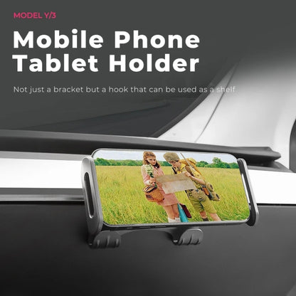 For Tesla Model 3 / Y Car Rear Seat Phone Tablet Holder, Style:Base + Phone Bracket - Car Holders by PMC Jewellery | Online Shopping South Africa | PMC Jewellery | Buy Now Pay Later Mobicred