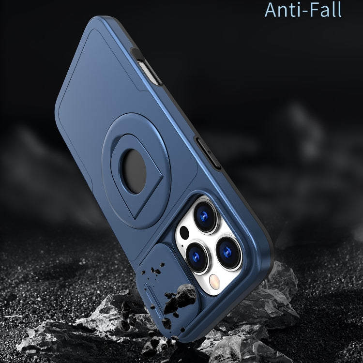 For iPhone 16 Pro Max Camshield MagSafe Ring Holder Armor Phone Case(Blue) - iPhone 16 Pro Max Cases by PMC TechLife | Online Shopping South Africa | PMC TechLife | Buy Now Pay Later Mobicred