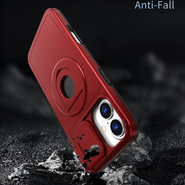 For iPhone 16 Plus Camshield MagSafe Ring Holder Armor Phone Case(Red) - iPhone 16 Plus Cases by PMC TechLife | Online Shopping South Africa | PMC TechLife | Buy Now Pay Later Mobicred