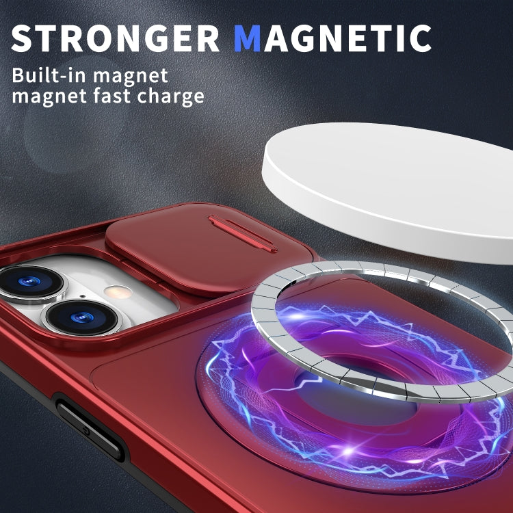 For iPhone 16 Plus Camshield MagSafe Ring Holder Armor Phone Case(Red) - iPhone 16 Plus Cases by PMC TechLife | Online Shopping South Africa | PMC TechLife | Buy Now Pay Later Mobicred