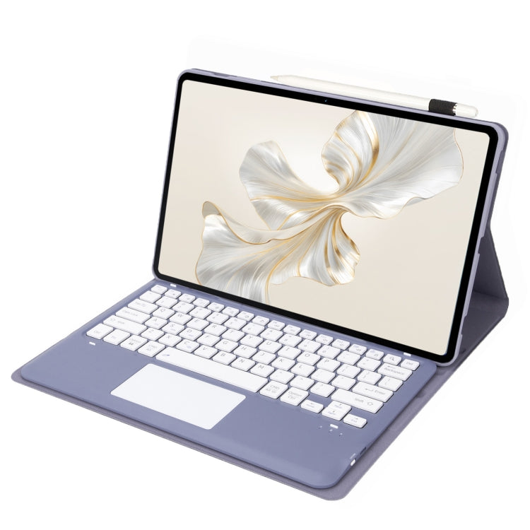 For Honor Pad 9 AH19-A TPU Ultra-thin Detachable Bluetooth Keyboard Tablet Leather Case with Touchpad(Purple) - Huawei Keyboard by PMC TechLife | Online Shopping South Africa | PMC TechLife