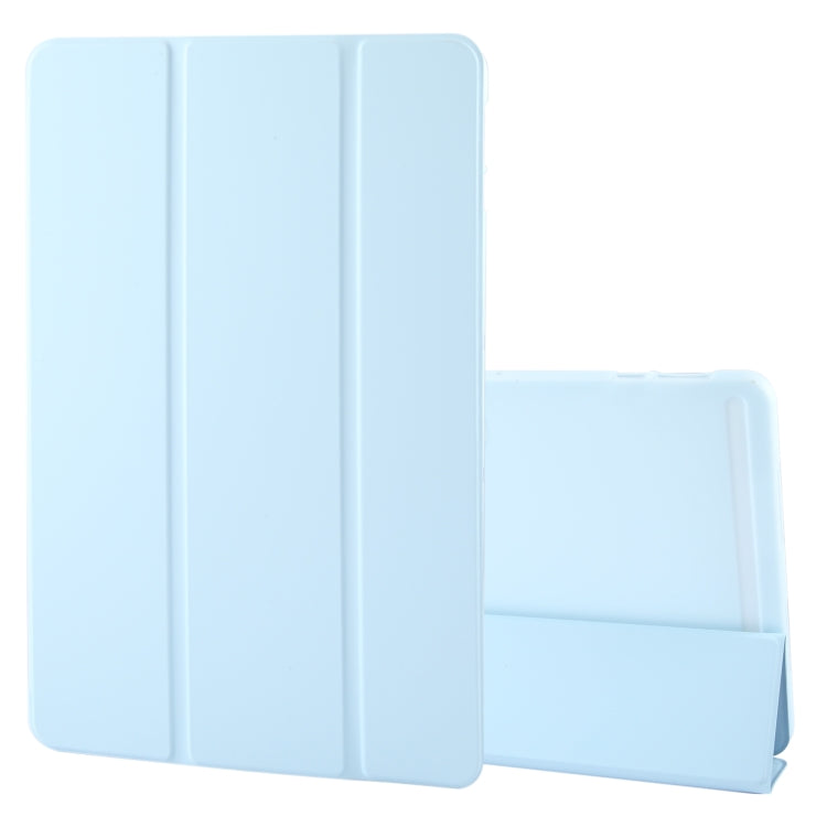 For Honor Pad 9 Tri-fold Silicone Leather Tablet Case(Ice Blue) - Honor by PMC TechLife | Online Shopping South Africa | PMC TechLife