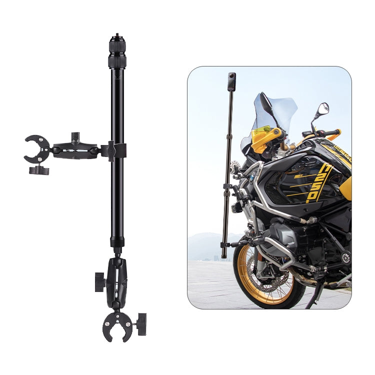 Dual-heads Crab & Single Heads Motorcycle Clamps Handlebar Fixed Mount 3-stage Telescopic Selfie Stick - free shipping - PMC TechLife - Order now!