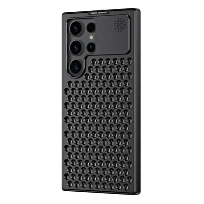 For Samsung Galaxy S23 Ultra 5G R-JUST RJ58 Aromatherapy Metal Cooling Phone Case(Black) - Galaxy S23 Ultra 5G Cases by R-JUST | Online Shopping South Africa | PMC Jewellery | Buy Now Pay Later Mobicred