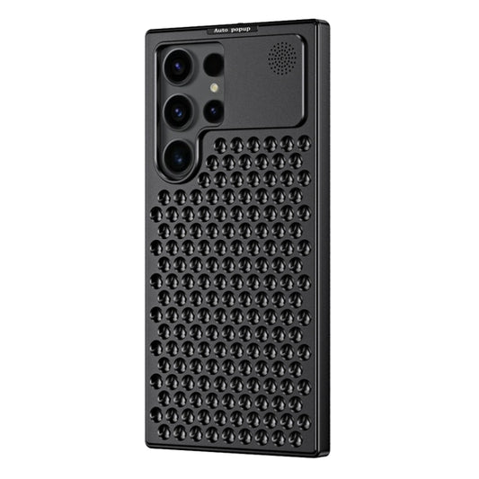 For Samsung Galaxy S23 Ultra 5G R-JUST RJ58 Aromatherapy Metal Cooling Phone Case(Black) - Galaxy S23 Ultra 5G Cases by R-JUST | Online Shopping South Africa | PMC Jewellery