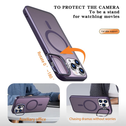 For iPhone 13 Pro Max Metal Invisible Camera Holder MagSafe Magnetic Phone Case(Purple) - iPhone 13 Pro Max Cases by PMC Jewellery | Online Shopping South Africa | PMC Jewellery