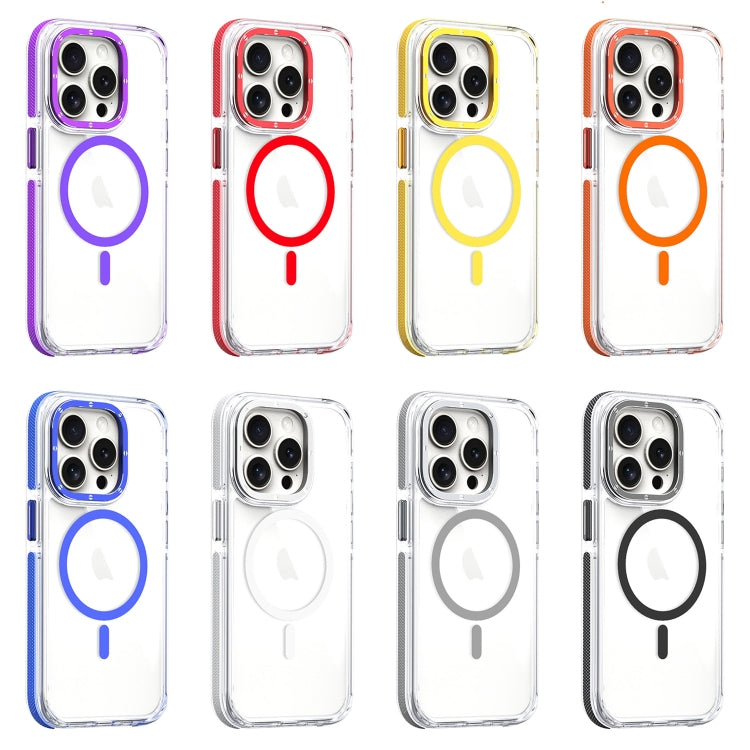 For iPhone 13 Pro Dual-Color Clear Acrylic Hybrid TPU MagSafe Phone Case(Yellow) - iPhone 13 Pro Cases by PMC Jewellery | Online Shopping South Africa | PMC Jewellery