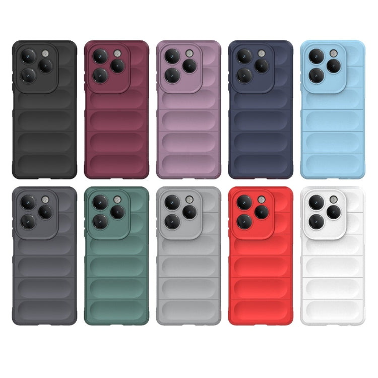 For Infinix Hot 40 Pro / Hot 40 Magic Shield TPU + Flannel Phone Case(White) - Infinix Cases by PMC TechLife | Online Shopping South Africa | PMC TechLife | Buy Now Pay Later Mobicred