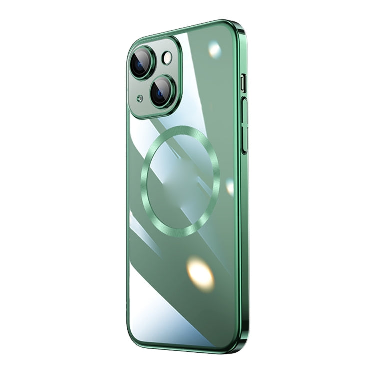 For iPhone 15 Plus Magsafe Magnetic Electroplated PC Phone Case(Green) - iPhone 15 Plus Cases by PMC Jewellery | Online Shopping South Africa | PMC Jewellery