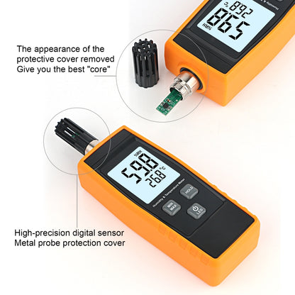 RZ852 Digital Temperature and Humidity Meter(Orange) - Thermostat & Thermometer by PMC Jewellery | Online Shopping South Africa | PMC Jewellery