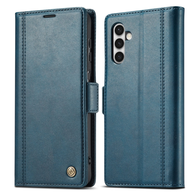 For Samsung Galaxy S24+ LC.IMEEKE Skin-friendly Card Slots Leather Phone Case(Blue) - Galaxy S24+ 5G Cases by LC.IMEEKE | Online Shopping South Africa | PMC Jewellery | Buy Now Pay Later Mobicred