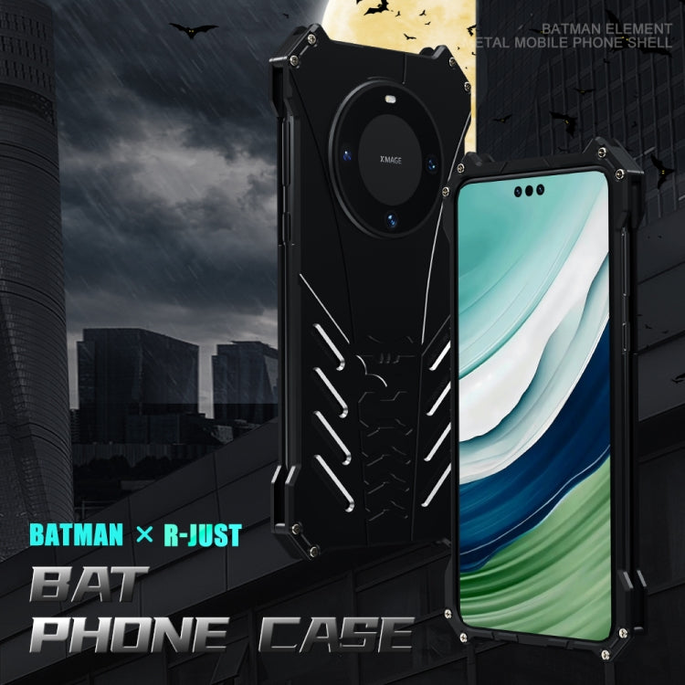 For Huawei Mate 60 Pro R-JUST Batman Metal Mobile Phone Protective Case(Black) - Huawei Cases by R-JUST | Online Shopping South Africa | PMC TechLife | Buy Now Pay Later Mobicred