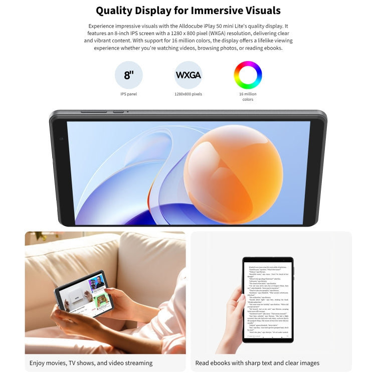 ALLDOCUBE iPlay 50 mini Lite WiFi Tablet, 4GB+64GB, 8 inch Android 13 Allwinner A523 Octa Core - ALLDOCUBE by ALLDOCUBE | Online Shopping South Africa | PMC Jewellery | Buy Now Pay Later Mobicred