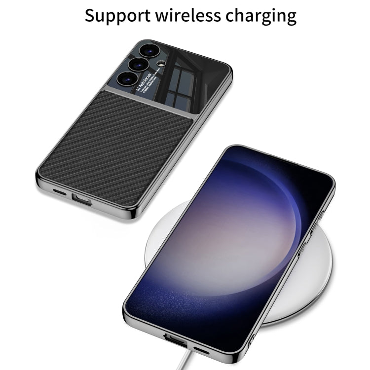 For Samsung Galaxy S24 5G GKK Plating TPU + Leather Full Coverage Phone Case(Black) - free shipping - PMC Jewellery - Order now!