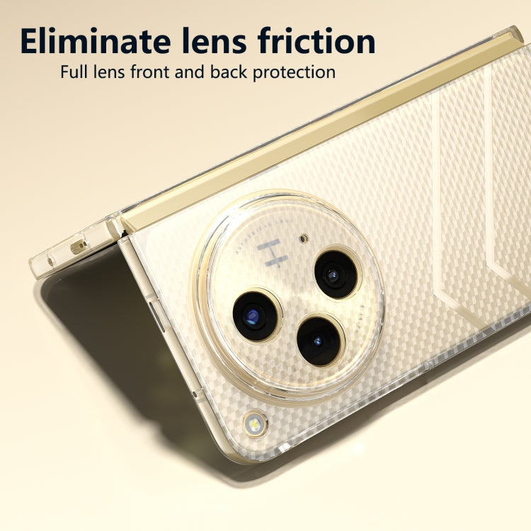 For OPPO Find N3 Wave Pattern Transparent Frosted Phone Case - OPPO Cases by PMC TechLife | Online Shopping South Africa | PMC TechLife | Buy Now Pay Later Mobicred
