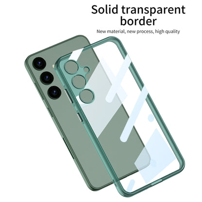 For Samsung Galaxy S24 5G GKK Space Frame Transparent PC + TPU Phone Case(Transparent Green) - Galaxy S24 5G Cases by GKK | Online Shopping South Africa | PMC Jewellery | Buy Now Pay Later Mobicred