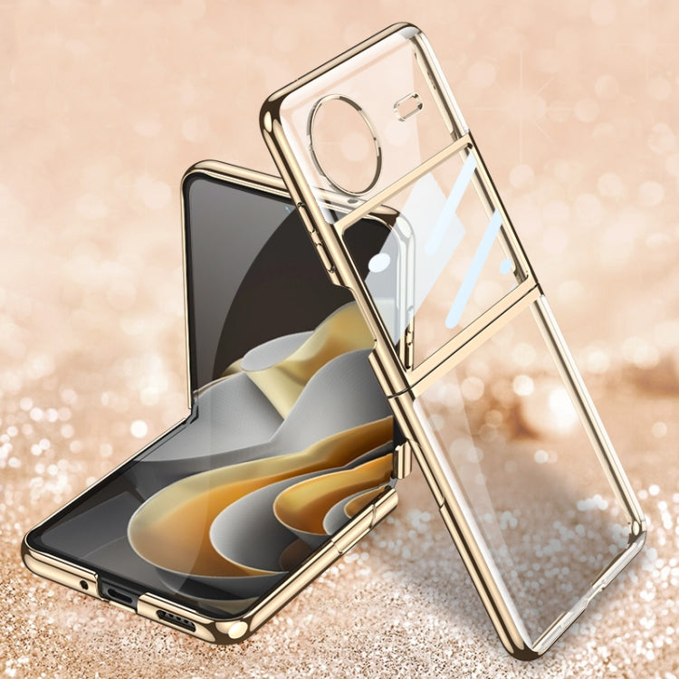 For vivo X Flip GKK Integrated Electroplating Full Coverage Phone Case(Gold) - vivo Cases by GKK | Online Shopping South Africa | PMC Jewellery | Buy Now Pay Later Mobicred