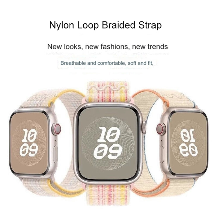 For Apple Watch SE 2022 44mm Loop Nylon Watch Band(Colorful Starlight) - free shipping - PMC TechLife - Order now!