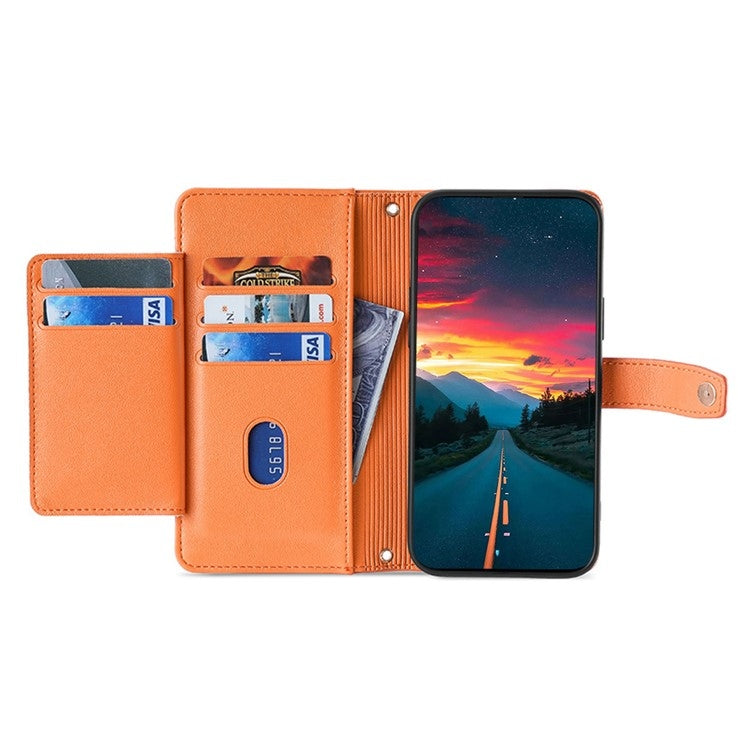 For itel A50 4G Sheep Texture Cross-body Zipper Wallet Leather Phone Case(Orange) - free shipping - PMC TechLife - Order now!
