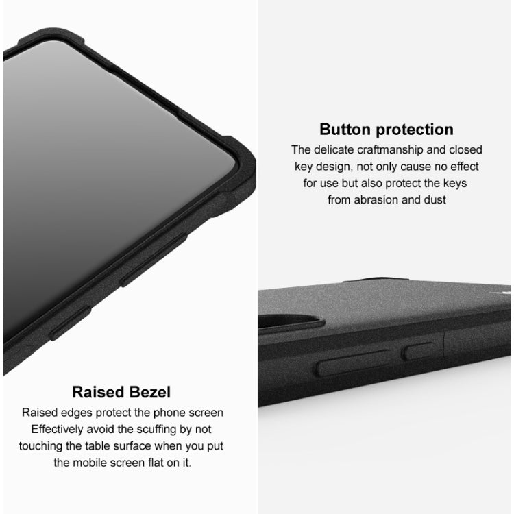 For OPPO Reno11 Pro 5G Global imak Shockproof Airbag TPU Phone Case(Matte Black) - Reno11 Pro Cases by imak | Online Shopping South Africa | PMC Jewellery | Buy Now Pay Later Mobicred