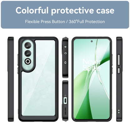 For OnePlus Nord CE4 Colorful Series Acrylic Hybrid TPU Phone Case(Black) - OnePlus Cases by PMC Jewellery | Online Shopping South Africa | PMC Jewellery | Buy Now Pay Later Mobicred