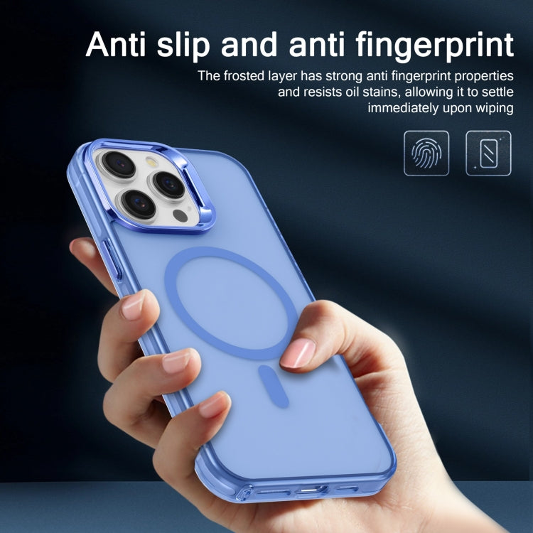 For iPhone 14 Pro Electroplated IMD Magsafe PC Hybrid TPU Phone Case(Blue) - free shipping - PMC TechLife - Order now!