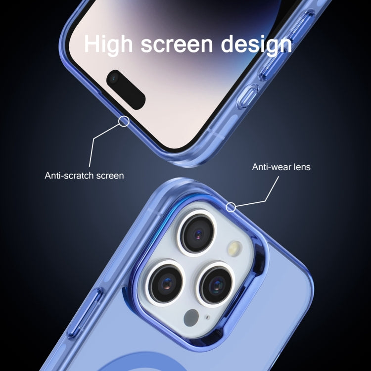 For iPhone 14 Pro Electroplated IMD Magsafe PC Hybrid TPU Phone Case(Blue) - free shipping - PMC TechLife - Order now!