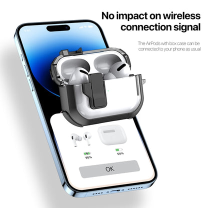 For AirPods 3 DUX DUCIS PECN Series Split Two-color Transparent Earphone Case with Hook(White Black) - For AirPods 3 by DUX DUCIS | Online Shopping South Africa | PMC Jewellery | Buy Now Pay Later Mobicred