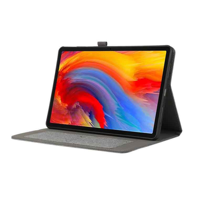 For Lenovo Tab M11 / Xiaoxin Pad 11 2024 Fabric Leather Tablet Case(Grey) - Lenovo by PMC Jewellery | Online Shopping South Africa | PMC Jewellery | Buy Now Pay Later Mobicred