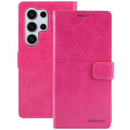 For Samsung Galaxy S24 Ultra 5G GOOSPERY BLUE MOON Crazy Horse Texture Leather Phone Case(Rose Red) - Galaxy S24 Ultra 5G Cases by GOOSPERY | Online Shopping South Africa | PMC Jewellery | Buy Now Pay Later Mobicred