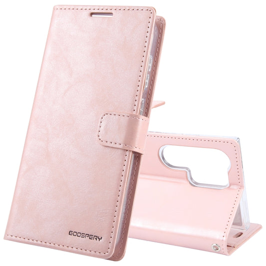 For Samsung Galaxy S24 Ultra 5G GOOSPERY BLUE MOON Crazy Horse Texture Leather Phone Case(Rose Gold) - Galaxy S24 Ultra 5G Cases by GOOSPERY | Online Shopping South Africa | PMC Jewellery | Buy Now Pay Later Mobicred