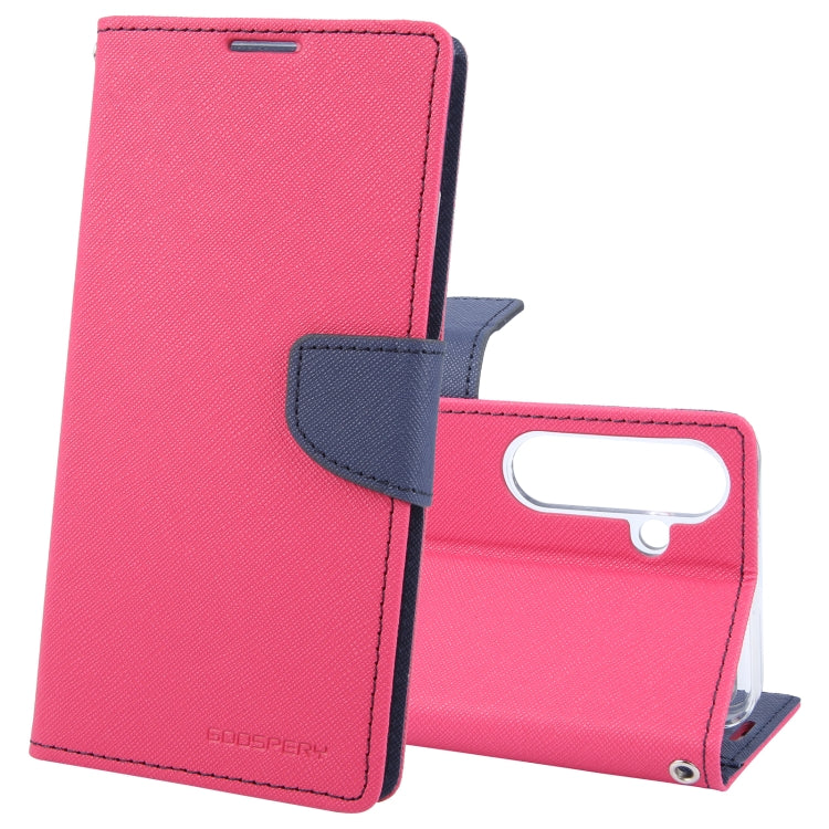 For Samsung Galaxy S24+ 5G GOOSPERY FANCY DIARY Cross Texture Leather Phone Case(Rose Red) - Galaxy S24+ 5G Cases by GOOSPERY | Online Shopping South Africa | PMC Jewellery | Buy Now Pay Later Mobicred