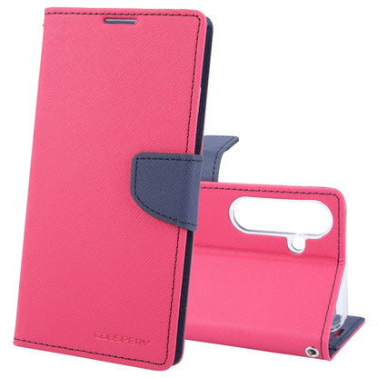 For Samsung Galaxy S24+ 5G GOOSPERY FANCY DIARY Cross Texture Leather Phone Case(Rose Red) - Galaxy S24+ 5G Cases by GOOSPERY | Online Shopping South Africa | PMC Jewellery | Buy Now Pay Later Mobicred