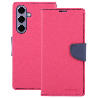 For Samsung Galaxy S24+ 5G GOOSPERY FANCY DIARY Cross Texture Leather Phone Case(Rose Red) - Galaxy S24+ 5G Cases by GOOSPERY | Online Shopping South Africa | PMC Jewellery | Buy Now Pay Later Mobicred