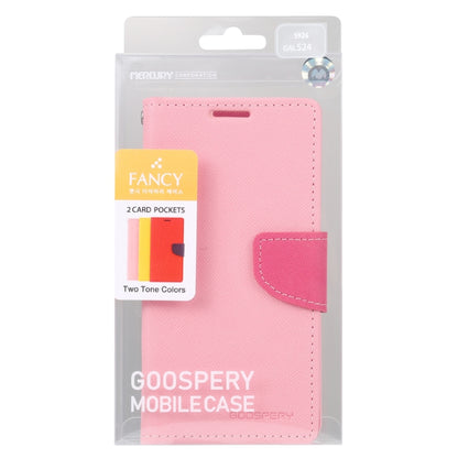 For Samsung Galaxy S24 5G GOOSPERY FANCY DIARY Cross Texture Leather Phone Case(Pink) - Galaxy S24 5G Cases by GOOSPERY | Online Shopping South Africa | PMC Jewellery | Buy Now Pay Later Mobicred