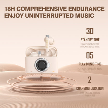 ONIKUMA T18 Bluetooth 5.3 Wireless Earphone(Beige) - Bluetooth Earphone by ONIKUMA | Online Shopping South Africa | PMC Jewellery | Buy Now Pay Later Mobicred