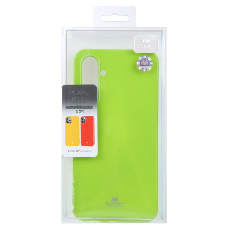 For Samsung Galaxy S24 5G GOOSPERY PEARL JELLY Shockproof TPU Phone Case(Fluorescent Green) - Galaxy S24 5G Cases by GOOSPERY | Online Shopping South Africa | PMC Jewellery | Buy Now Pay Later Mobicred