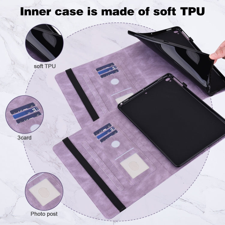 For Lenovo Tab M11 / Xiaoxin Pad 11 2024 Embossed Butterfly Pattern Leather Tablet Case(Purple) - Lenovo by PMC Jewellery | Online Shopping South Africa | PMC Jewellery | Buy Now Pay Later Mobicred