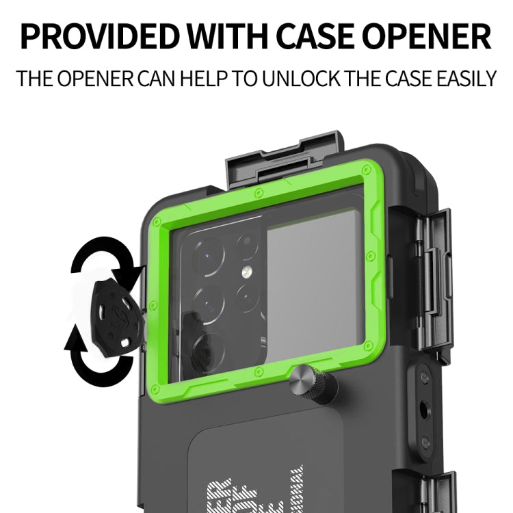 Diving Shell Gen2 Upgrade IP68 Waterproof Phone Case(Black Green) - Waterproof Bag by PMC TechLife | Online Shopping South Africa | PMC TechLife | Buy Now Pay Later Mobicred