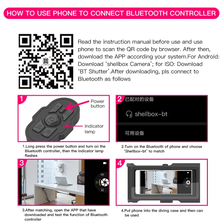 Diving Shell Gen3 Bluetooth Waterproof Phone Case(Black) - Waterproof Bag by PMC TechLife | Online Shopping South Africa | PMC TechLife | Buy Now Pay Later Mobicred