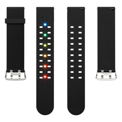 For Apple Watch SE 2023 40mm Luminous Colorful Light Silicone Watch Band(Black) - Watch Bands by PMC Jewellery | Online Shopping South Africa | PMC Jewellery