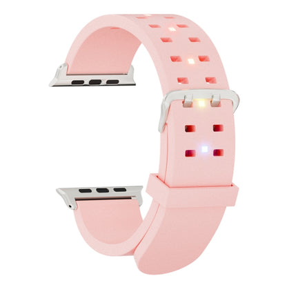 For Apple Watch Ultra 2 49mm Luminous Colorful Light Silicone Watch Band(Pink) - Watch Bands by PMC Jewellery | Online Shopping South Africa | PMC Jewellery