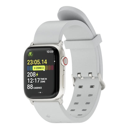 For Apple Watch Series 9 45mm Luminous Colorful Light Silicone Watch Band(Light Grey) - Watch Bands by PMC Jewellery | Online Shopping South Africa | PMC Jewellery