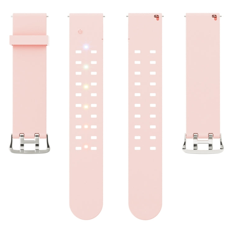 For Apple Watch Series 8 45mm Luminous Colorful Light Silicone Watch Band(Pink) - Watch Bands by PMC Jewellery | Online Shopping South Africa | PMC Jewellery