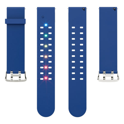 For Apple Watch Series 7 45mm Luminous Colorful Light Silicone Watch Band(Blue) - Watch Bands by PMC Jewellery | Online Shopping South Africa | PMC Jewellery