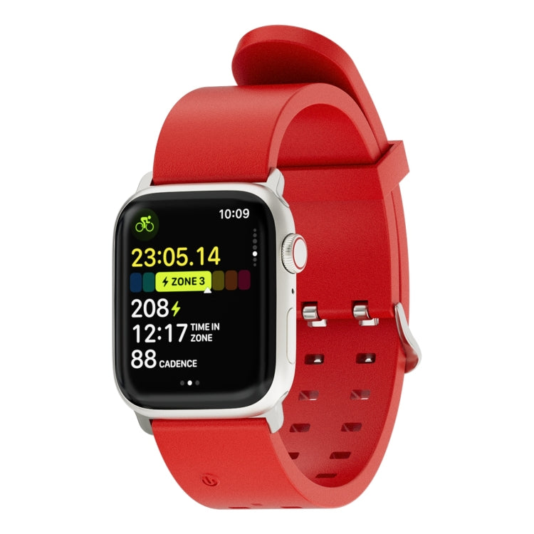 For Apple Watch Series 3 38mm Luminous Colorful Light Silicone Watch Band(Red) - Watch Bands by PMC Jewellery | Online Shopping South Africa | PMC Jewellery