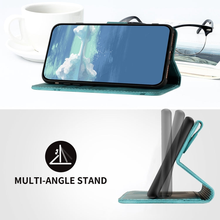 For Tecno Spark Go 2024 Line Pattern Skin Feel Leather Phone Case(Light Blue) - Tecno Cases by PMC Jewellery | Online Shopping South Africa | PMC Jewellery | Buy Now Pay Later Mobicred