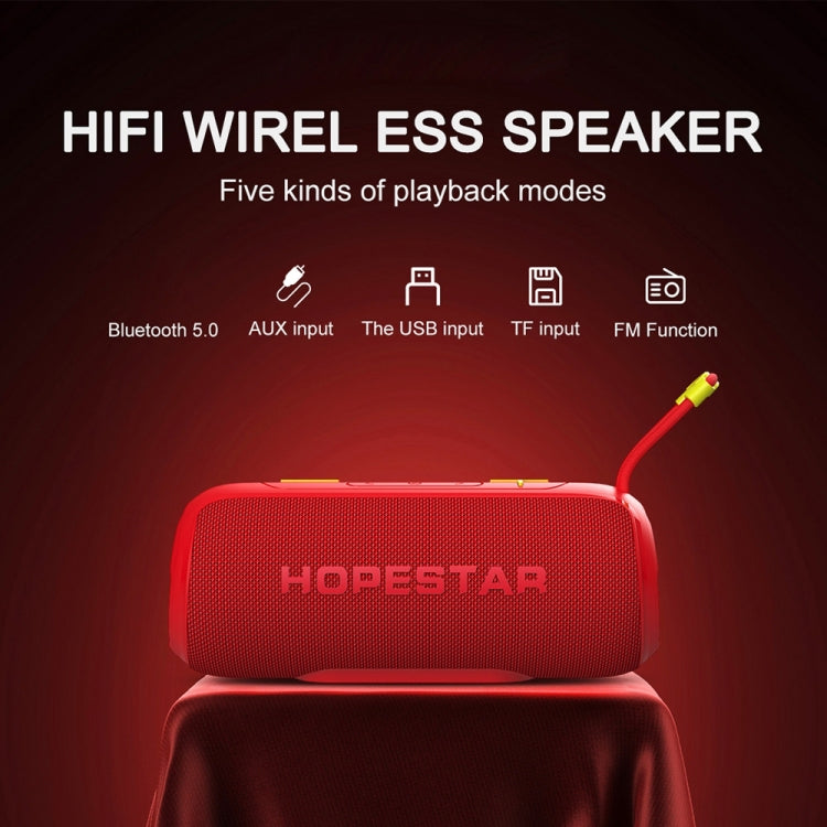 HOPESTAR P26 Outdoor Portable lPX6 Waterproof Dazzling Bluetooth Speaker(Red) - Waterproof Speaker by HOPESTAR | Online Shopping South Africa | PMC Jewellery | Buy Now Pay Later Mobicred