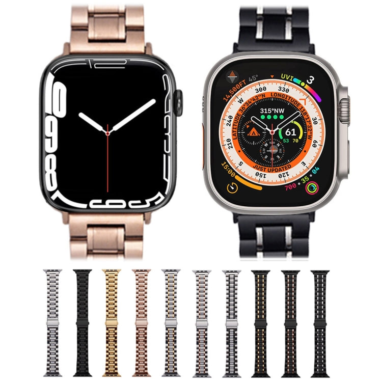 For Apple Watch 42mm Five-Beads Stainless Steel Watch Band(Black) - free shipping - PMC TechLife - Order now!