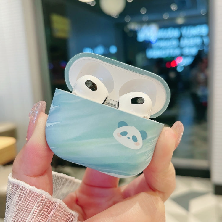 For AirPods 1/2 Panda PC Matte Earphone Protective Case - For AirPods 1/2 by PMC Jewellery | Online Shopping South Africa | PMC Jewellery | Buy Now Pay Later Mobicred